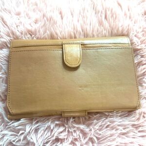 Vintage St. Dennis Paris Organizer Wallet,handcrafted genuine leather,tan.NWOT